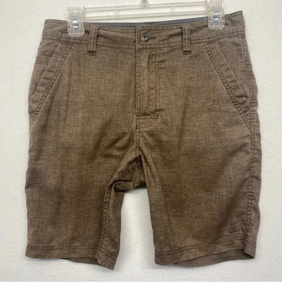 Prana Mens Shorts Brown 28x8 - Picture 1 of 5